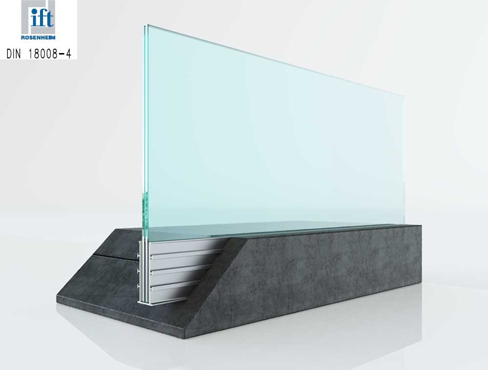 glass railings UBase type